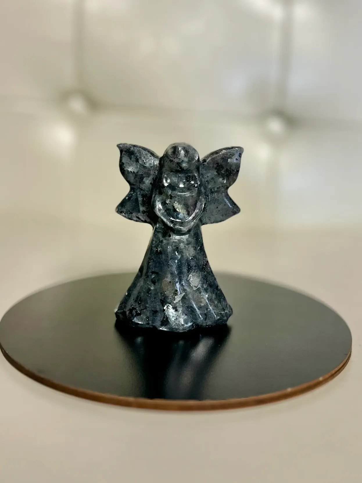 2.5" Standing Angel/Fairy Carving in natural Labradorite