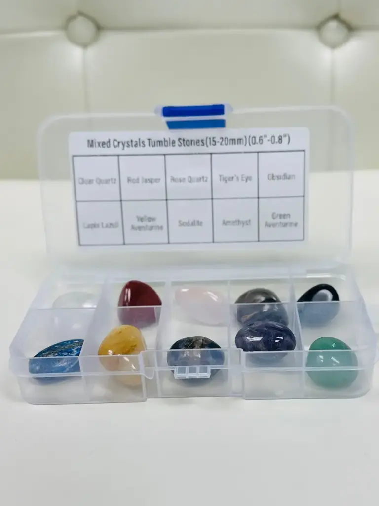 Box Natural Healing & Energy Crystal Stones (10 Piece Set)