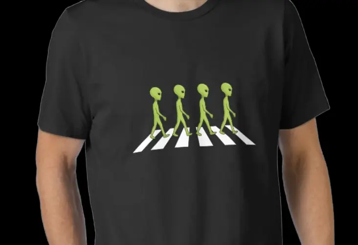 Alien Abbey Road Paranormal T-Shirt (Small)